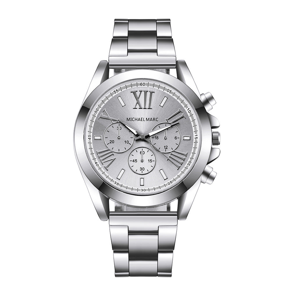 New Fashion Steel Band Men's Quartz Hand Watch