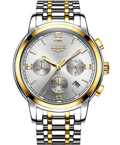 Watch Men's Quartz Watch Stainless Steel Belt Men's Watch Automatic Luminous Waterproof Men's Watch Multifunctional Fashion