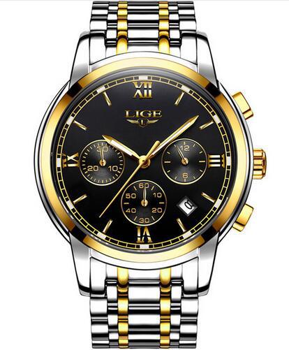 Watch Men's Quartz Watch Stainless Steel Belt Men's Watch Automatic Luminous Waterproof Men's Watch Multifunctional Fashion