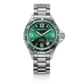 Stainless steel business men's waterproof watch