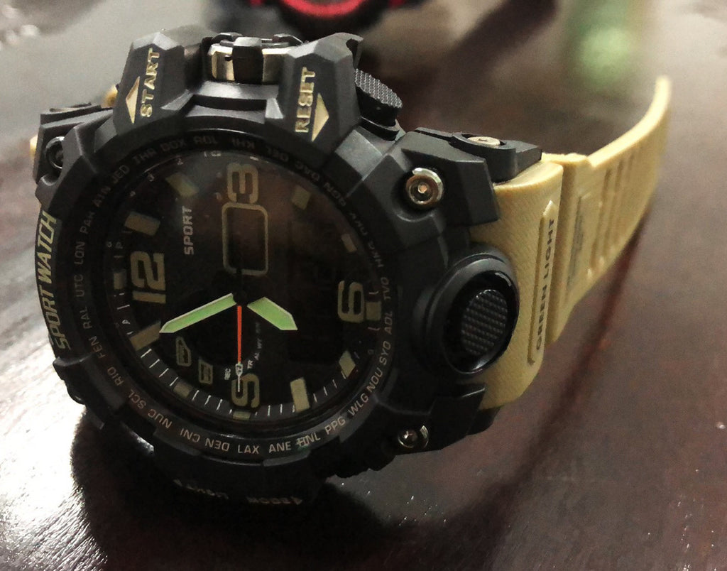 Dual display multi-function electronic watch