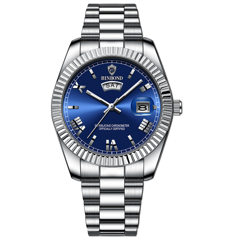 Blue Quartz Watch Couple Business Watch