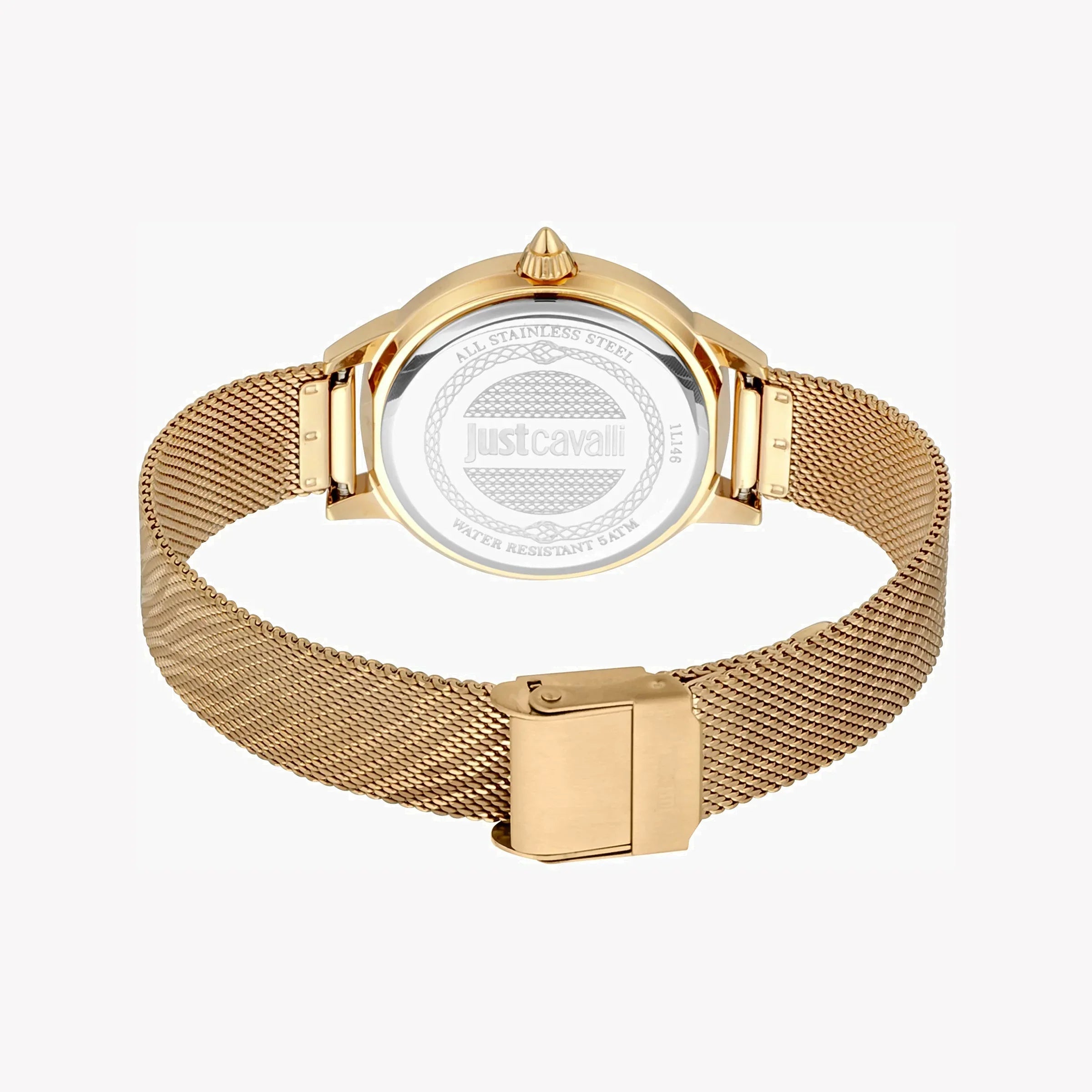 Just Cavalli Women's Gold Stainless Steel Watch, Champagne Dial | Jc1l146m0055-3