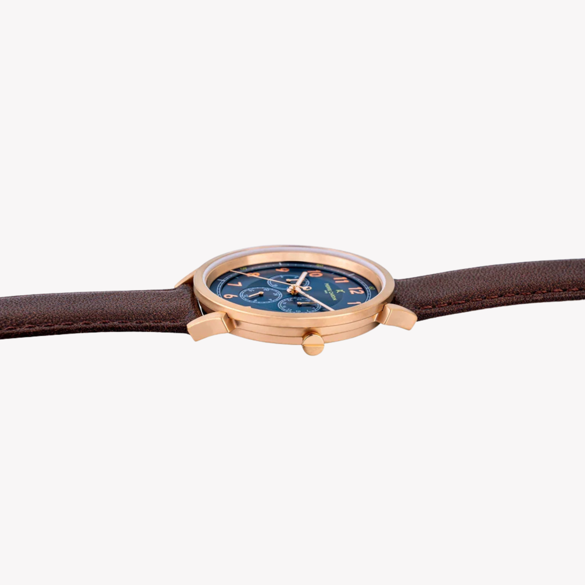 Pierre Cardin Men's Brown Leather Watch, Blue Dial | Cpi.2054-2