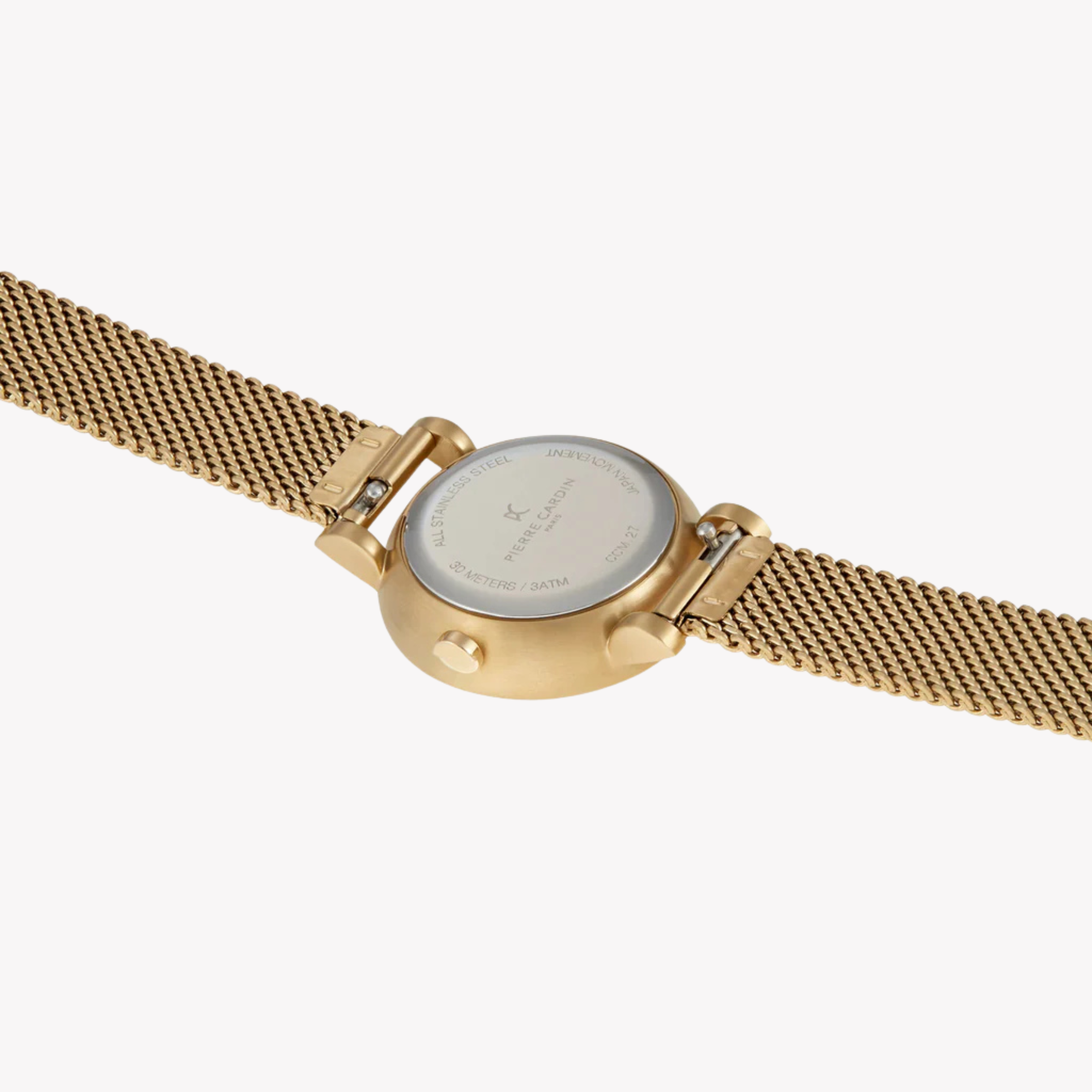 Pierre Cardin Women's Gold Stainless Steel Watch, Black Dial | Ccm.0502