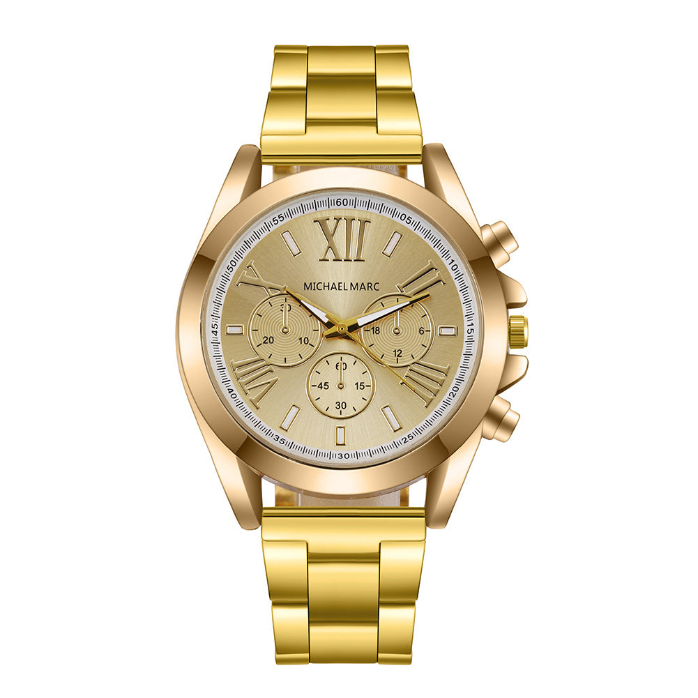 New Fashion Steel Band Men's Quartz Hand Watch