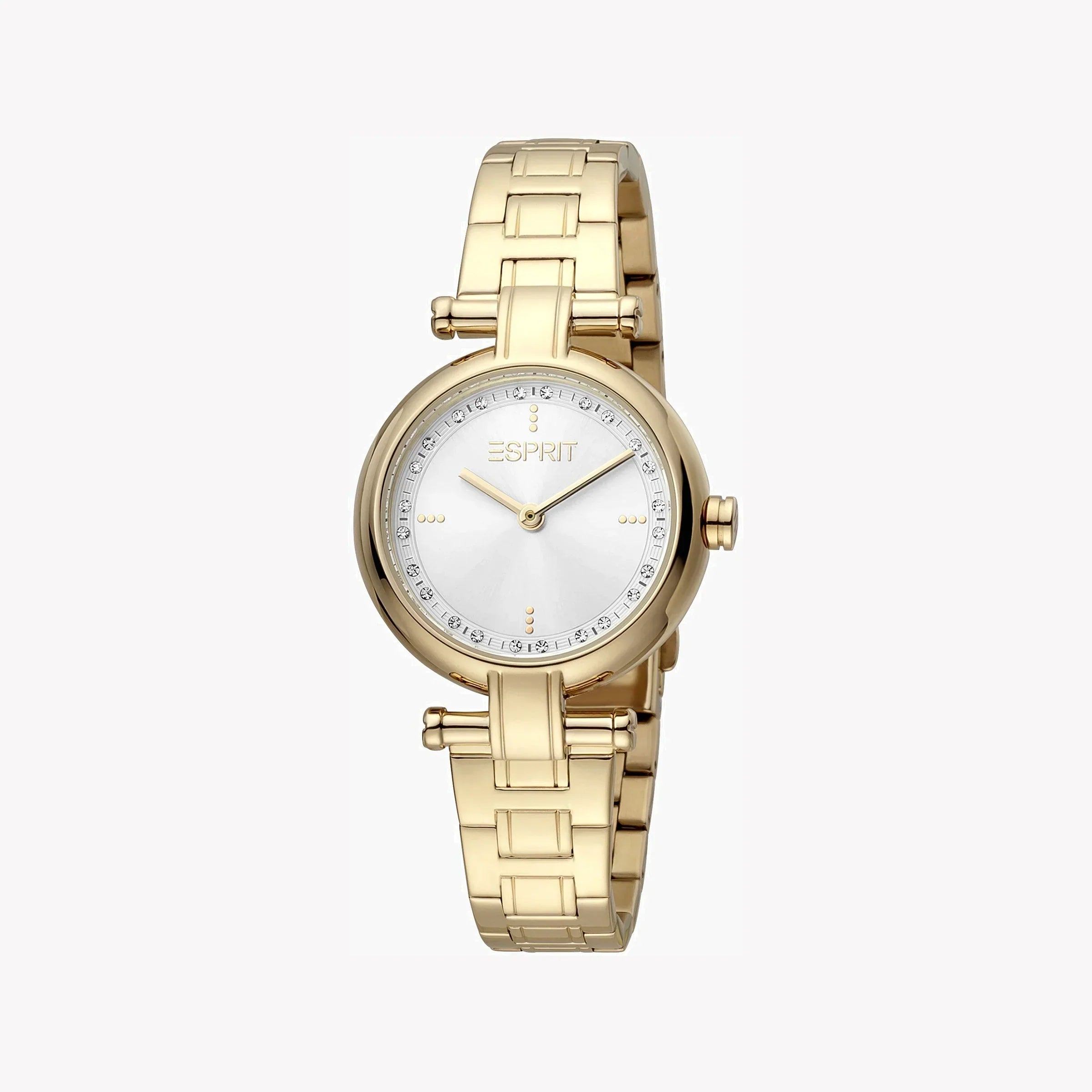 Esprit Women's Gold Stainless Steel Watch, Silver Dial | Es1l160m0055