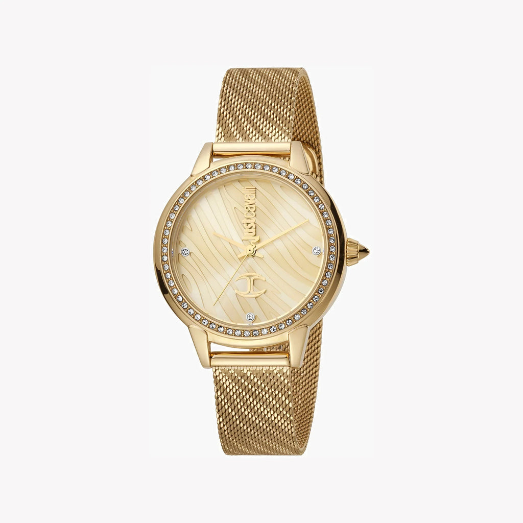 Just Cavalli Women's Gold Stainless Steel Watch, Champagne Dial | Jc1l146m0055-1