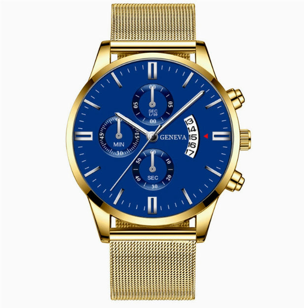 Mens Business Luxury Watches For Men Mesh Band Quartz Watch
