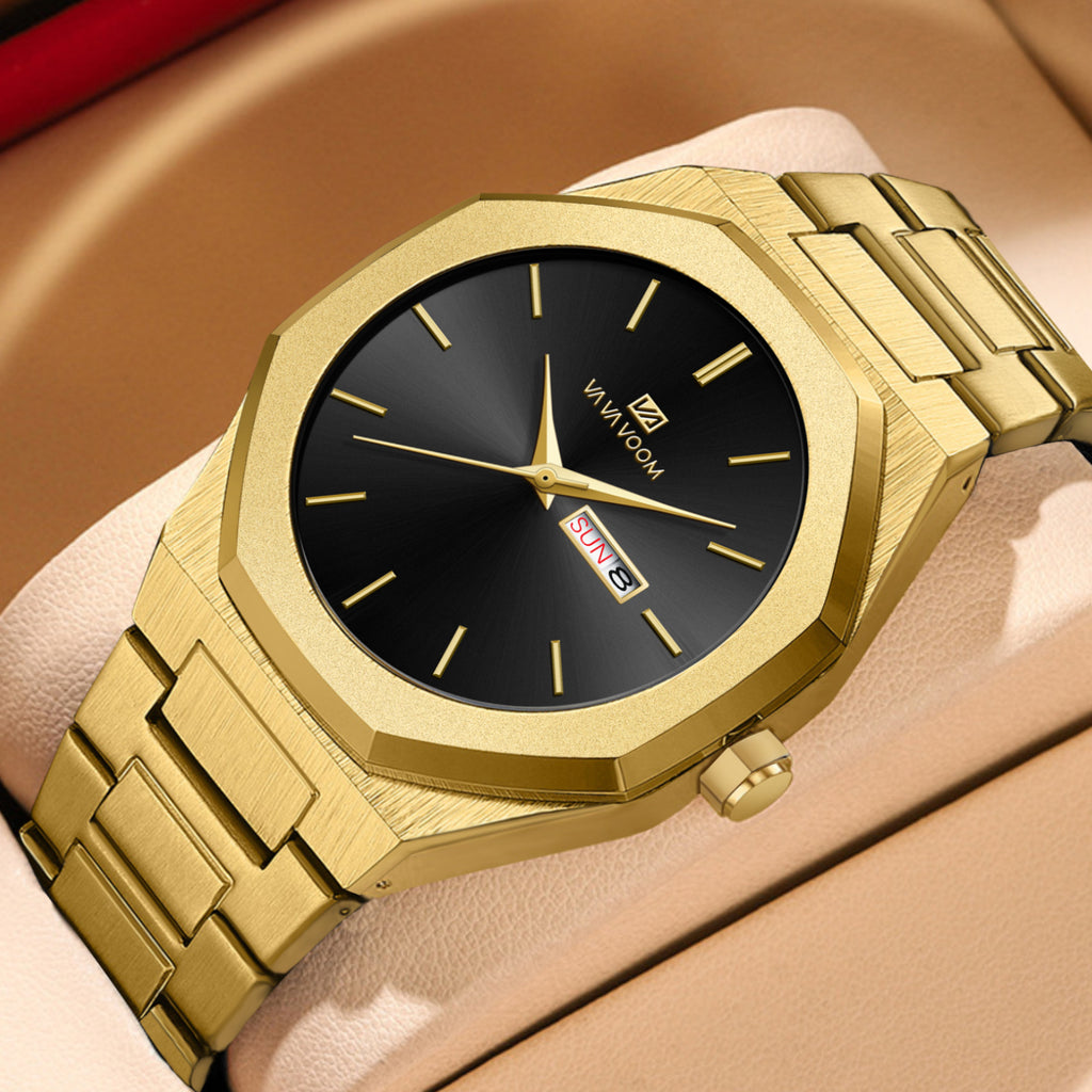 Business-Casual Steel-Chain Mens Watch