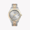 Timex Women's 2t Stainless Steel Watch, Silver Dial | Tw2t87000-0