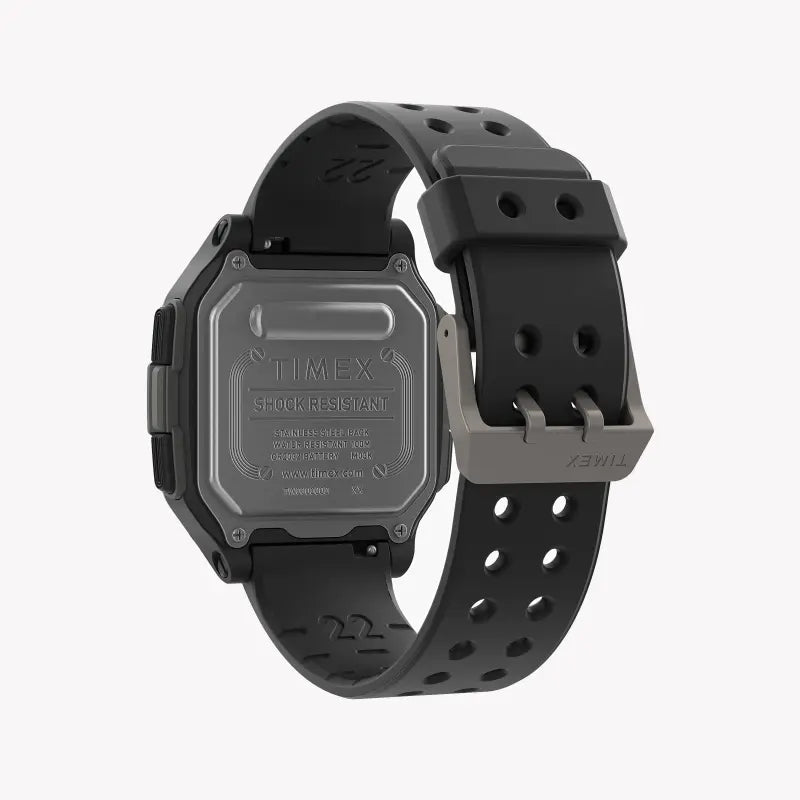 Timex Men's Black Silicone Watch, Digital Dial | Tw5m29000-3