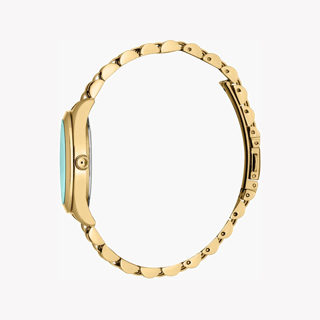 Just Cavalli Women's Gold Stainless Steel Watch, Turquoise Dial | Jc1l210m0465-1