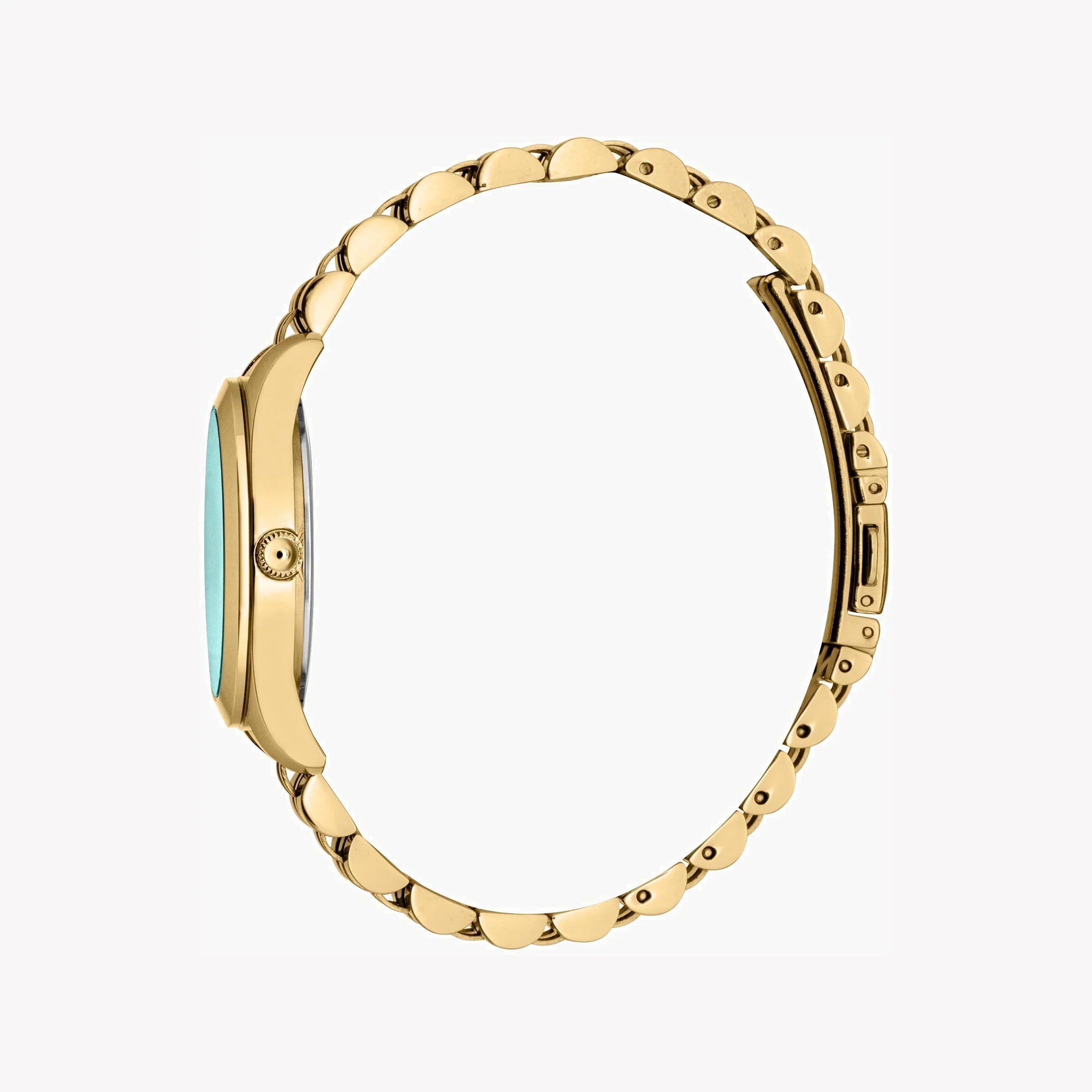 Just Cavalli Women's Gold Stainless Steel Watch, Turquoise Dial | Jc1l210m0465-1