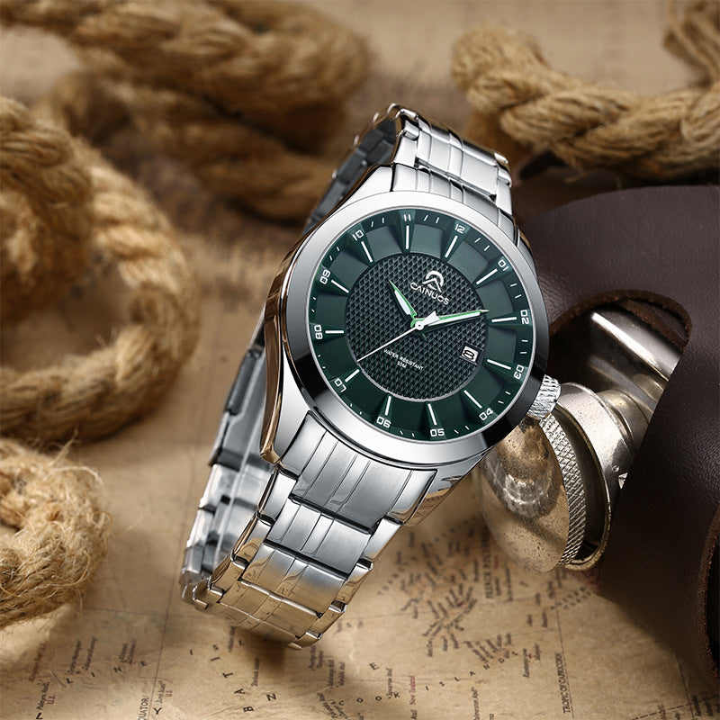 Men's Waterproof Business Calendar Quartz Watch
