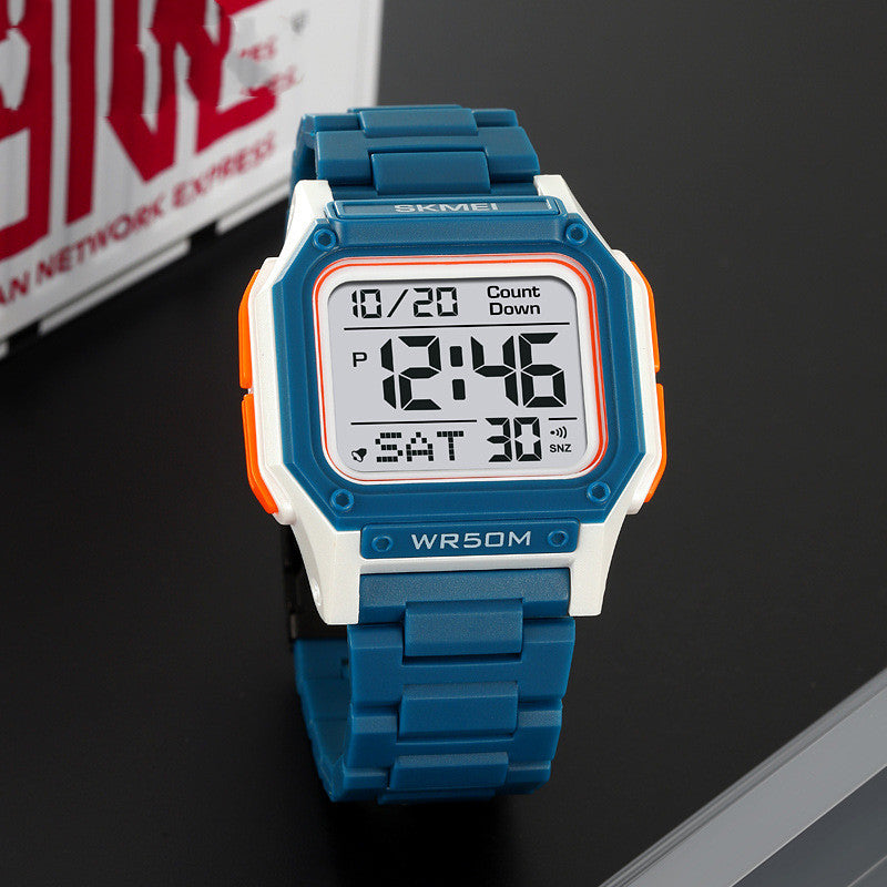 Mens Electronic Watch Outdoor Luminous Sporty And Waterproofperfect For Students