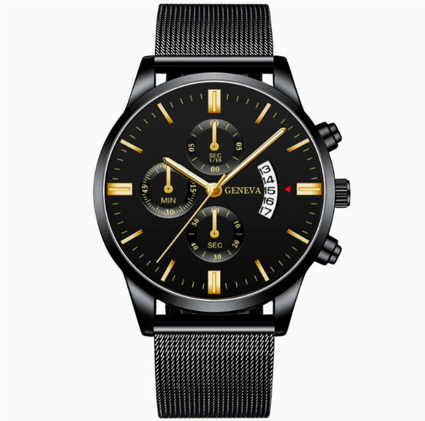 Mens Business Luxury Watches For Men Mesh Band Quartz Watch