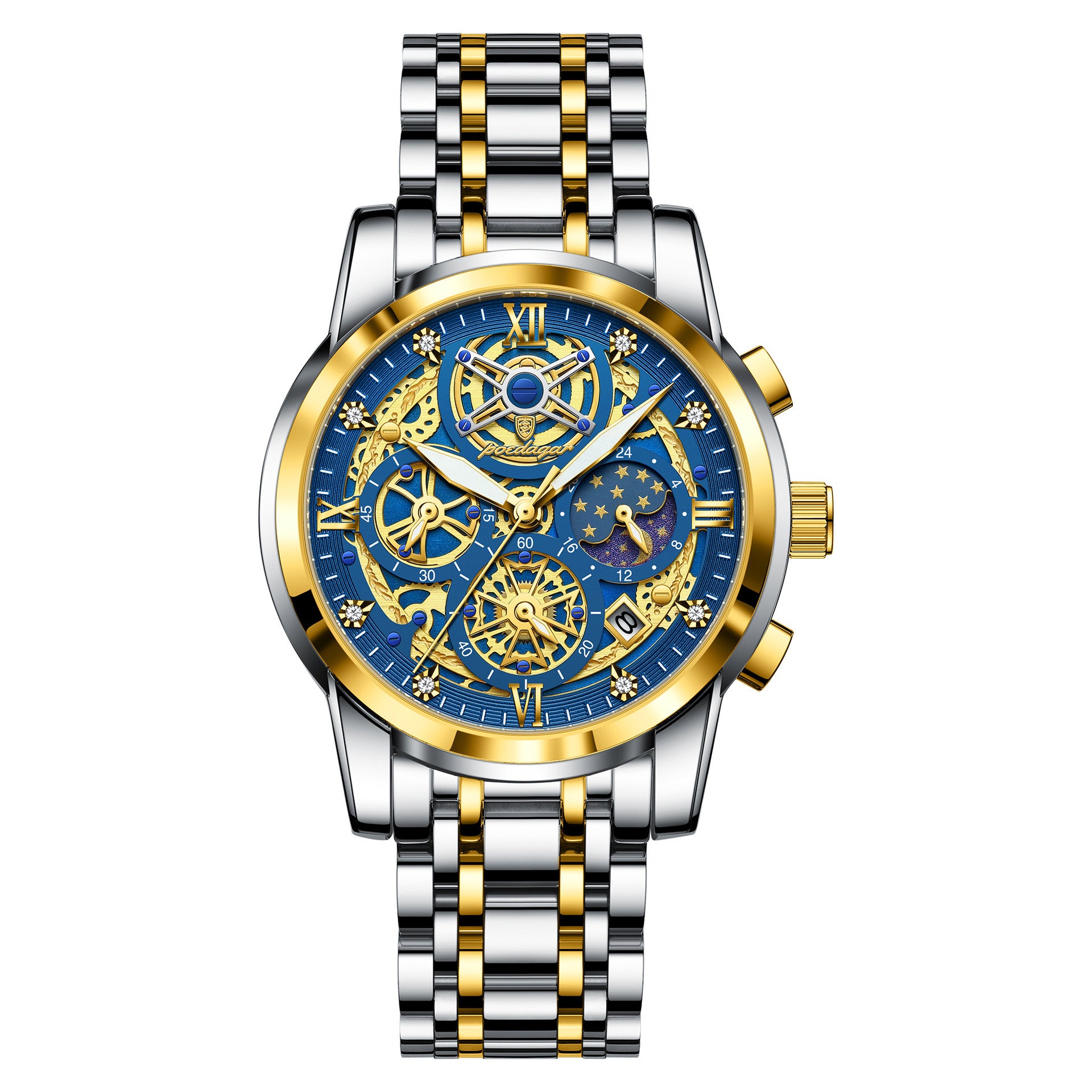 High-grade Waterproof Hollow Out Luxury Large Dial